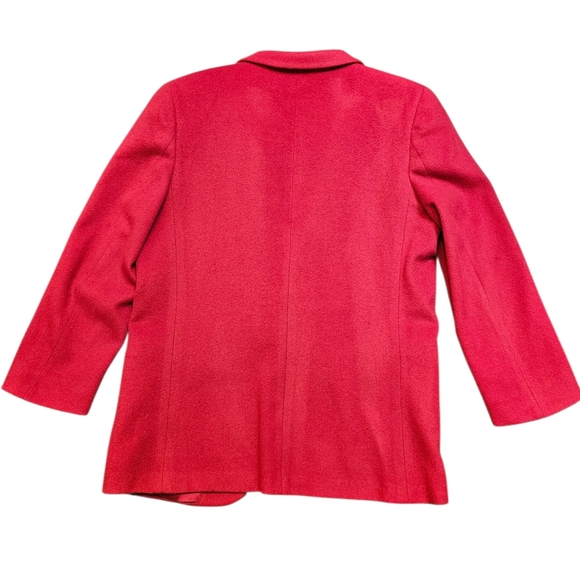 LL Bean Vintage Bright Red Blazer Size 12P - Picture 2 of 9